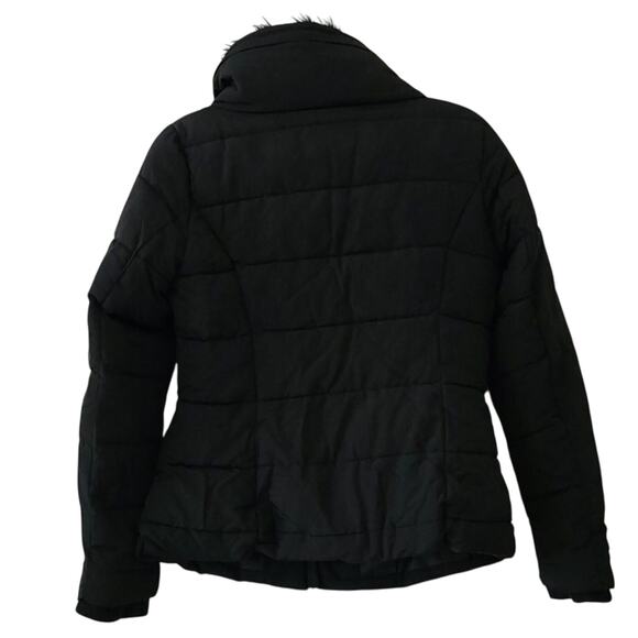 New York & Co. Black Puffer Coat with Faux Fur Lined Hood, Size XL, EUC - Picture 3 of 11